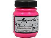 Jacquard Textile Color 153 FLUORESCENT PINK 2.25oz Fabric Ink Airbrush Paint