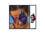 European Body Art Skipper Butterfly Face Paint Stencil Template Airbrush Tattoo