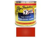 1 2 Pint 1 Shot PEARLESCENT BRIGHT RED Paint Lettering Enamel for Pinstriping