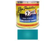 1 2 Pint 1 Shot PEARLESCENT BLUE GREEN Paint Lettering Enamel for Pinstriping
