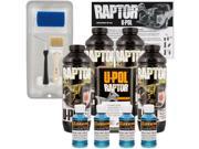 Raptor Blue Metallic Urethane Spray On Truck Bed Liner Roller Kit 4 Liters