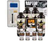 Raptor Pewter Metallic Urethane Spray On Truck Bed Liner Roller Kit 4 Liter