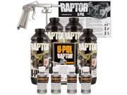 Raptor Pewter Metallic Urethane Spray On Truck Bed Liner Spray Gun 4 Liters