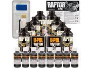 Raptor Black Metallic Urethane Spray On Truck Bed Liner Roller Kit 8 Liters