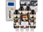 Raptor GM White Urethane Spray On Truck Bed Liner Kit Roller Tray Brush 4 Liters