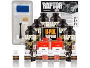 Raptor GM White Urethane Spray On Truck Bed Liner Kit Roller Tray Brush 6 Liters