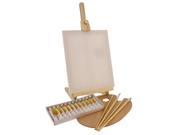 US Art Supply 19pc Oil Painting Set With Table Easel Canvas 12 Colors Brushes