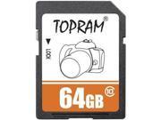 TOPRAM 64GB 64G SD SDXC Card Class 10 Extreme Speed for Camera Camcorder