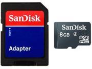SanDisk 8GB 8G microSD microSDHC Card Class 4 with SD Adapter bulk
