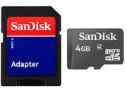 SanDisk 4GB 4G microSD microSDHC Card Class 4 with SD Adapter Bulk Package