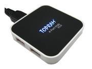 TOPRAM External 4 ports USB 3.0 Super Speed Pocket Sized Back Light Design 4 port High Speed Hub up to 5Gbs