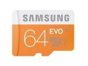 Samsung EVO 64GB microSDXC C10 64G micro SD SDXC UHS I 48MB s Class 10 microSD with OEM SD Adapter and Plastic Case