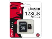 Kingston 128GB 128G microSDXC UHS I Class 10 microSD micro SD SDXC C10 Flash Memory Card with OEM USB 3.0 Card Reader