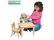 Guidecraft Doll Table and Chair Set Natural Design Natural