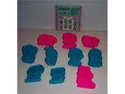 Plastic Animal Cookie Cutter Set with Imprints on Top 10 Cutters