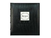 CR Gibson Pocket Page Recipe Book Black Leather Initial Gourmet 8.31 Inch by 9.38 Inch by 1 3 4 Inch