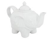 Elephant Teapot White 28 Ounce