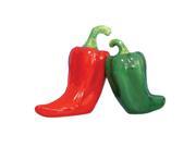 Westland Giftware Mwah Magnetic Chili Peppers Salt and Pepper Shaker Set 3 1 2 Inch