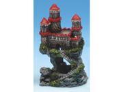 4 Magical Mini Castle w Red Roof Aquarium Ornament