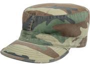 Woodland Camouflage Vintage Military Patrol Cap Fatigue Hat