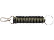 Olive Drab Black Survival Paracord Keychain With Clasp