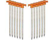 Silver Nail Head Tent Steel Stakes 10 10 PACK
