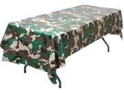 Woodland Camouflage Plastic Tablecloth Linen