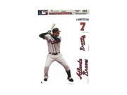 Atlanta Braves Official MLB 11 inch x 17 inch Car Window Cling Decal by Wincraft