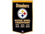 Pittsburgh Steelers Official NFL 24 x38 Wool Banner by Winning Streak
