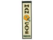 Green Bay Packers Official Wool Man Cave Fan Banner by Winning Streak