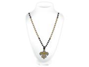 New Orleans Saints Official NFL Mardi Gras Beads with Medallion by Rico Industries 544027