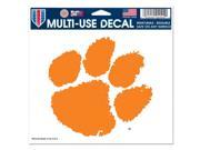 Clemson Tigers Official NCAA 4.5 x6 Car Window Cling Decal by Wincraft
