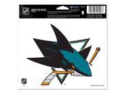 San Jose Sharks Official NHL 4.5 x6 Car Window Cling Decal by Wincraft