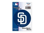 San Diego Padres Official MLB 3 Diameter Vinyl Car Decal by Wincraft