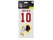 Washington Redskins Official NFL 4 x4 each Die Cut Car Decal 2 Pack by Wincraft