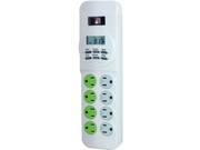 GE 14623 8 Outlet Surge Protector with Digital Timer 4ft Cord