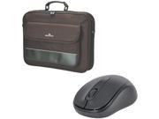 MANHATTAN 17 Inch Notebook Computer Briefcase and Wireless Optical Mouse 857912005018