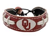 NCAA Oklahoma Sooners Team Color Football Bracelet 012158