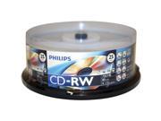 PHILIPS 700MB 4 12X CD RW 25 Packs Disc Model CDRW80D12 550