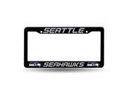 Seattle Seahawks Black Plastic License Plate Frame