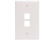 LEVITON 41080 2WP 2 Port QuickPort R Wall Plate White