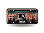 Philadelphia Flyers 1 Fan Metal License Plate