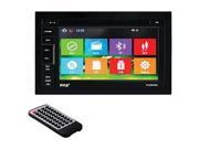 PYLE PLRNV63 6.5 Double DIN In Dash Navigation Mechless AM FM MPX Receiver with GPS Bluetooth R