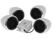 Soundstorm Motorcycle System 3 Chrome Speakers 1000W Max Bluetooth Aux Input SMC95BC