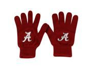 Alabama Crimson Tide Official NCAA One Size Knit Glove Team Logo by Top of the World 937571