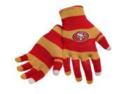 NFL Football Stripe Knit Texting Tips Gloves One Size All Teams