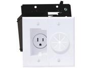 MIDLITE 2A5251W POWER PORT RECESSED RECEPTACLE KIT WHITE