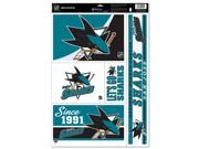 San Jose Sharks Official NHL 11 x17 Car Window Cling Decal by Wincraft