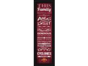 Iowa State Cyclones Family Cheer Print 8 x24