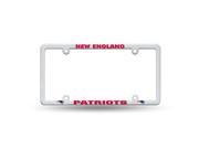 New England Patriots White Plastic License Plate Frame